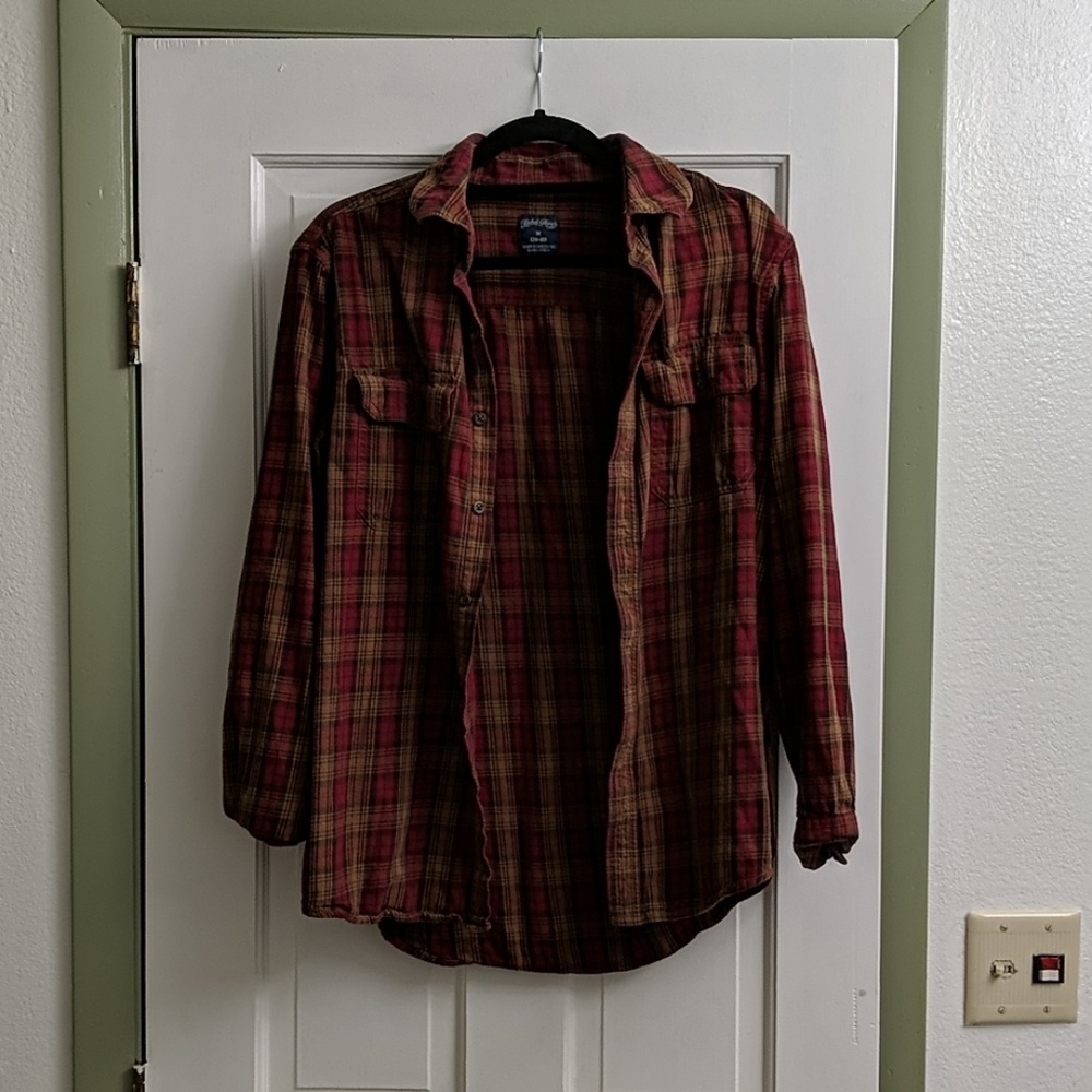 Red & Brown Flannel Shirt